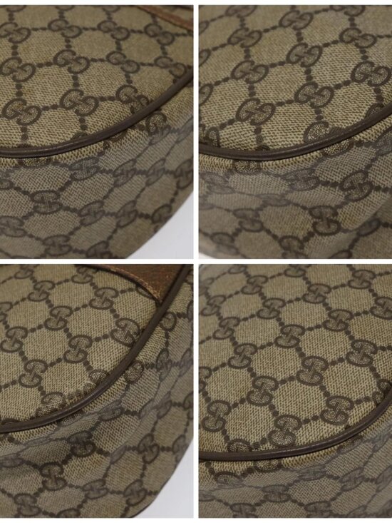 GUCCI GG Supreme Web Sherry Line Bag PVC Beige Gold 89 02 032 Auth hk2475 - Picture 16 of 16